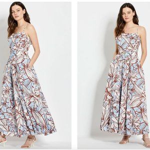 Nicholas Julie Dress - - Mocha Etched Floral